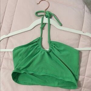 Garage Green Halter Crop Top